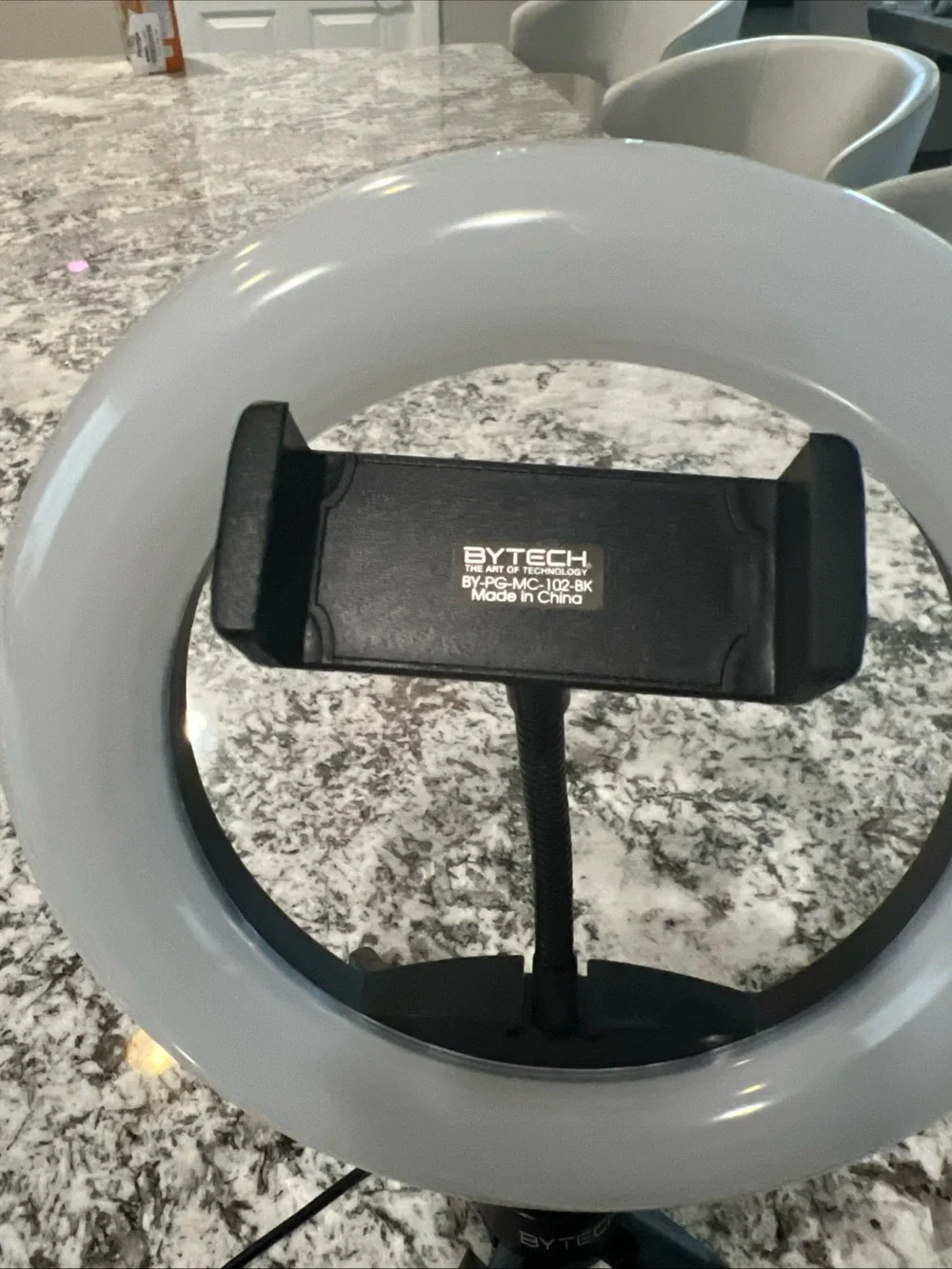 BYTECH Multicolor Ring light 8” Dia. 12W Universal Phone holder BY-PG-MC-102-BK
